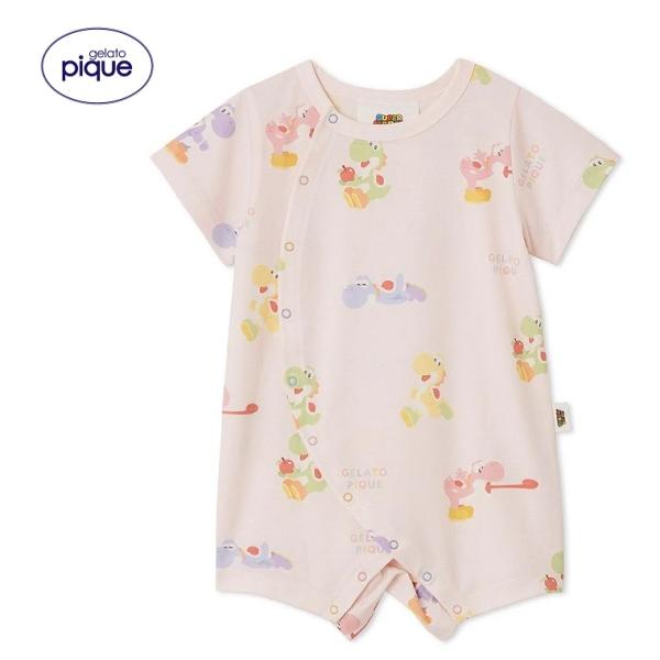ジェラートピケ  スーパーマリオコラボ ヨッシー　ロンパース 80 gelato pique 【新品】【即納】PNK ヨッシー【80サイズ】gelato