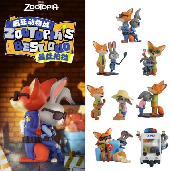 ディズニー映画『ズートピア』の人気キャラクターたちがペアで登場。ジュディとニックなど、おなじみのコンビが可愛くデフォルメされたフィギュアシリーズです。ラインナップは全6種+シークレット1種※こちらの商品はランダム商品となりますので、1BOX...