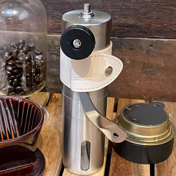 コーヒーミル＆レザーカバーセット（L)　１~3杯分用　SPO-011