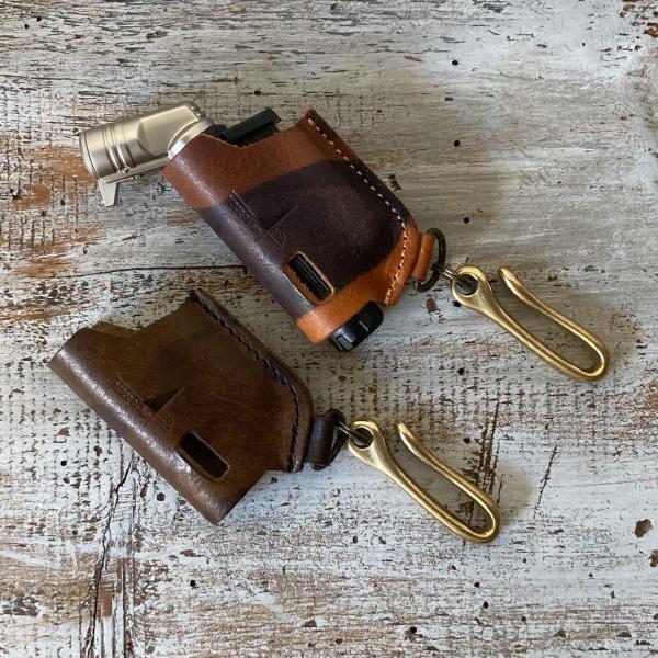SOTO 新富士バーナー ST-485 COMPACT(コンパクト)・486 ACTIVE(アクティブ)マイクロトーチ用カバー（真鍮フック付） 迷彩 イタリアンレザー 日本製 SPO-013