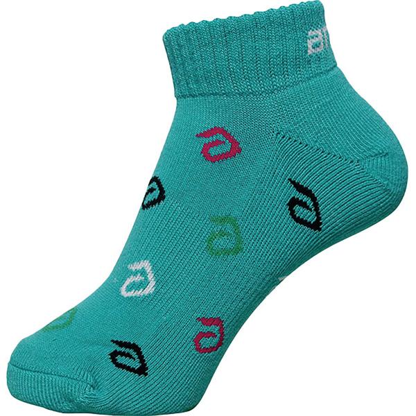 アンドロ andro アンドロ アルファロゴソックス ターコイズ ALPHA LOGO SOCKS 靴下 ミッドショート丈 抗菌防臭 ポップ 部活 トレーニング メンズ レデ