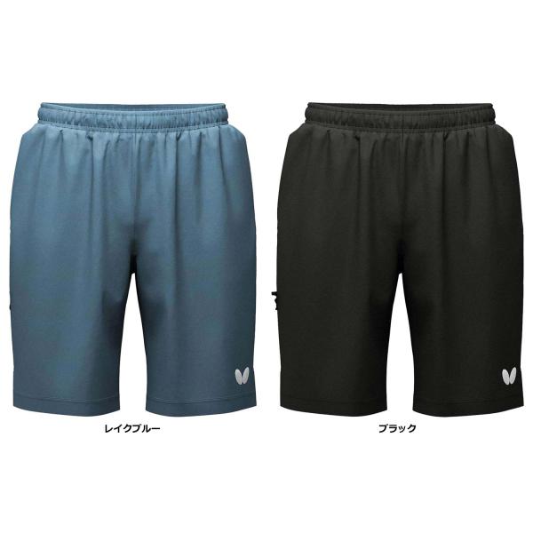 バタフライ Butterfly BTY・ハーフパンツ 男女兼用 ショートパンツ 短パン ボトムス 伸縮 ストレッチ ウエスト調節 練習 トレーニング チーム 部活 合宿 メンズ レディース  52220　卓球　定番のブラック、カジュアルなレ...