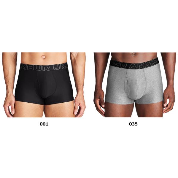 アンダーアーマー UNDER ARMOUR UA パフォーマンステック 3インチ アンダーウェア 3枚セット メンズ ボクサーパンツ 下着 通気性 吸汗 ストレッチ性 メッシュ 縫い目なし  1387418　ストレッチ性の高いニット素材を使...