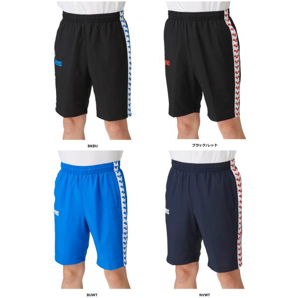 アリーナ arena ハーフパンツ フィットシルエット ショート丈 短パン 半ズボン メンズ レディース 男性 女性 水泳 競泳 部活動 クラブ 練習 トレーニング 合宿 大会 移動  ASS4HPU005　スイミング　布帛ハーフパンツ。チ...