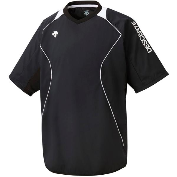 デサント DESCENTE 半袖プラクティスピステ  DVB3322B BWH　バレーボール 　防風機能を備え持った半袖ピステです。  爆買