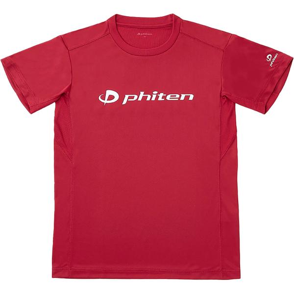 Phiten（ファイテン） Phiten RAKUシャツ 半袖 エンジ/ホワイト 2XO T
