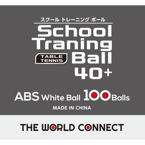 ザ　ワールド　コネクト　the　world　connect　スクール・トレーニングボール　40＋　100個入り　卓球　部活 DV
