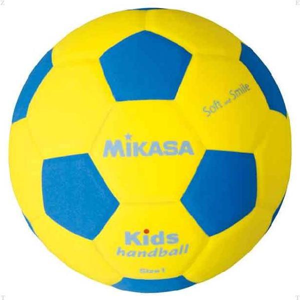 ミカサ MIKASA キッズハンドボール 1号 イエロー×ブルー キッズ 学校体育用品 クラブ レクリエーション 屋内 体育館 授業 体育 競技用 練習 トレーニング 軽量  SH1YBL　キッズ・小学校用のハンドボール入門用。EVA素材な...