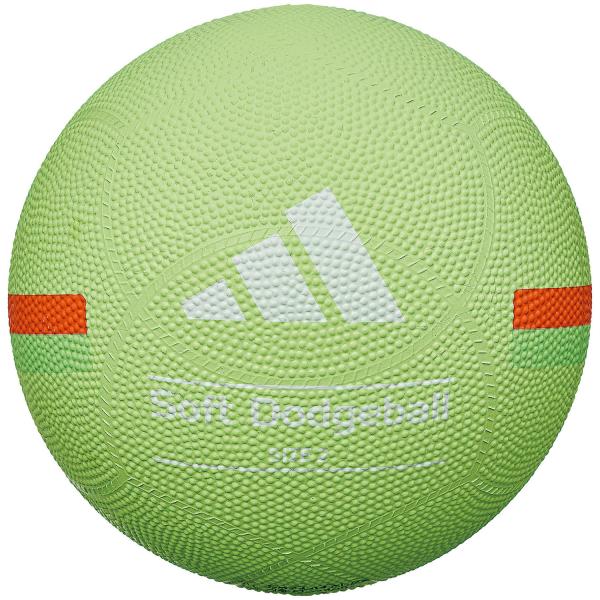 アディダス adidas アディダス ドッジボール 2号球 グリーンスパーク グリーン ソフトドッジボール キッズ 小学生 昼休み 校庭遊び グラウンド ドッジ 幼稚園 保育園 体育  AD212G　ソフトドッジボール用の緑色のゴム製ボール...