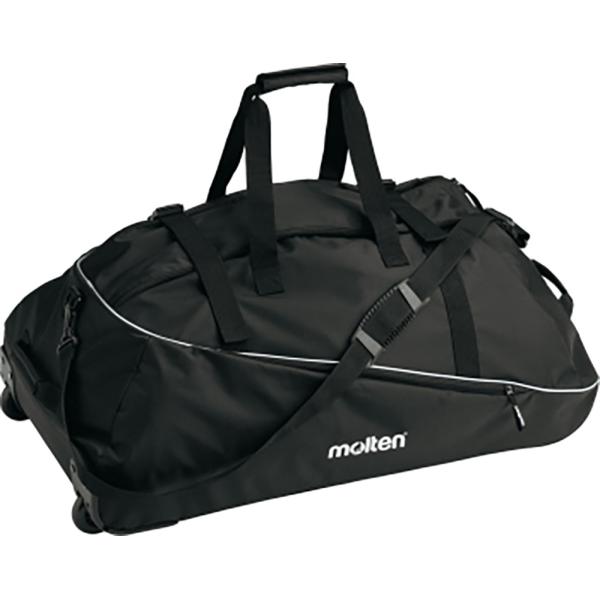 モルテン molten ホイールバッグ バッグ ブラック コロ ショルダーストラップ 持ち手 大容量 遠征 合宿 キャリー ボール運搬 バスケ バレー サッカー 部活  EK0018 molten（モルテン） ホイールバッグ バッグ ブラック コロ ショルダー