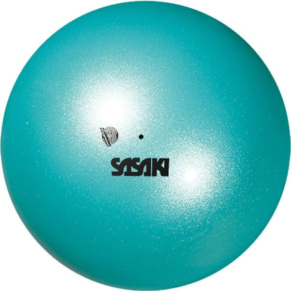 ササキ SASAKI メタリックボール M-207M-F 径18.5cm F.I.G.認定品 手具 光沢 輝き 部活 練習 トレーニング 大会 試合 発表会 新入部員 演技 ダンス  M207MF　新体操　吸い付くように手になじみ、まっすぐ...