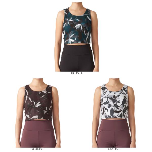リアルストーン RealStone ミディアムトップ ヨガ ピラティス トレーニング ジム フィットネス 宅トレ ウエア 2WAYストレッチ バックデザイン ウエストラインが隠せる丈  RSL604T Real Stone（リアルストーン） ミディアムトップ ヨガ ピラティス