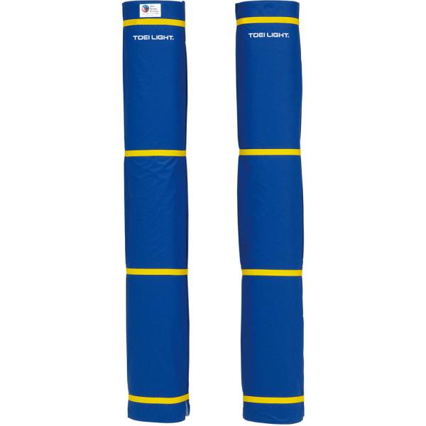 トーエイライト TOEI LIGHT バレーボール  【メーカー直送品】 バレーポールカバーST 青 2本1組 ブルー 支柱カバー 衝撃吸収 安全対策 保護 ケガ予防 ハーフオープン ワンタッチ装着 練習 試合  B2048B spg-sports_toe-b2048b-