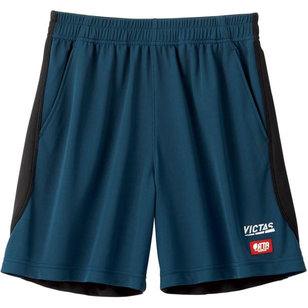 ヴィクタス VICTAS サイドパイピングゲームパンツ SIDE PIPING GP ゲームパンツ 吸汗速乾  622111 6010　卓球　サイドから後ろに流れるカラーパイピングで、バックシルエットをすっきり見せます。ネイビーは前後のカラ...