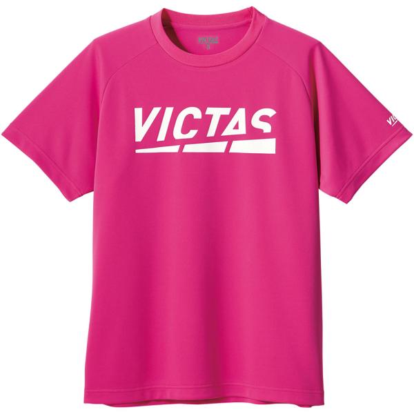 ヴィクタス VICTAS プレイ ロゴ ティー PLAY LOGO TEE プラクティスシャツ Tシャツ メンズ レディース 吸汗速乾 抗菌 防臭  632101 7100　卓球　日々の練習で活躍するプラクティスシャツです。吸汗速乾性に優れ...