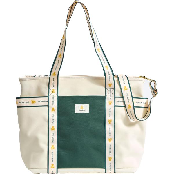 ウイルソン Wilson BEAR JPN COLLECTION TOTE GREEN WR80480030　テニス　人気の ONE BEAR シリーズのキャンバストートバッグが装い新たに登場。大容量の収納部にはアパレルやシューズ等を収納可...