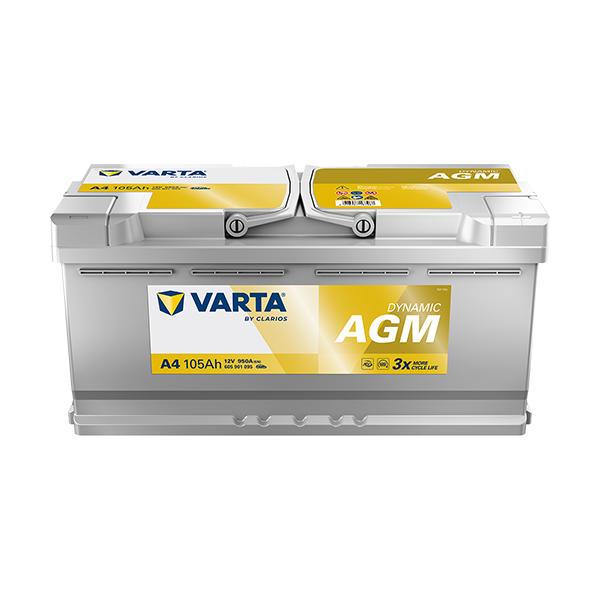 VARTA バルタ 605-901-095 欧州車用 AGMバッテリー VARTA バルタ 605 901 095 欧州車用DIN規格バッテリー Dynamic AGM