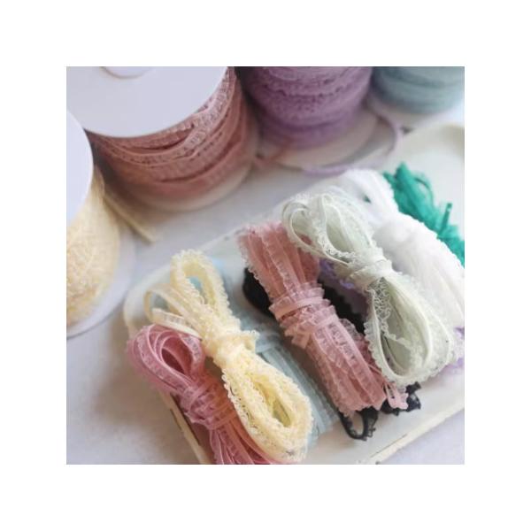 [ドール用手芸用品]ストレッチフリルテープ/Z181幅：約0.6cm長さ:約90cm  ※伸びる素材の為、数センチ程度誤差が出る場合があります。それを踏まえての『約90cm』の表記とさせて頂いていますのでご了承下さい。詳しい詳細が気になる方...