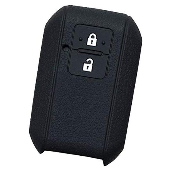 IKTスズキ/マツダ車用 スマートキー用シリコンカバー 2ボタン ブラック/新型ワゴンR/新型ジムニー/新型ジムニーシエラ/新型スイフト/新