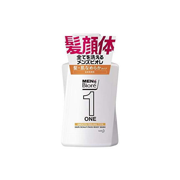 他サイト： メンズビオレ ワン (ONE) オールインワン 全身洗浄料 髪肌なめらかタイプ フローラルサボンの香り ポンプ 480ml 《 髪  顔  体の商品画像