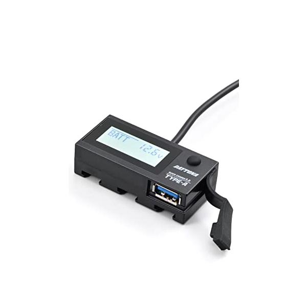 他サイト： デイトナ バイク用 USB電源&amp;電圧計 USB-A QC3.0対応 急速充電 18W iPhone/Android対応 イープラスチャージャーの商品画像