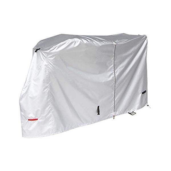 車体カバー・シルバー (約)前高さ103×後高さ95×長さ197cm 34586・サイズ:(約)前高さ103×後高さ95×長さ197cm・材質:ポリエステル100%(シルバーコーティング、撥水加工)・対応自転車:シティ車、軽快車、スポーツ車...