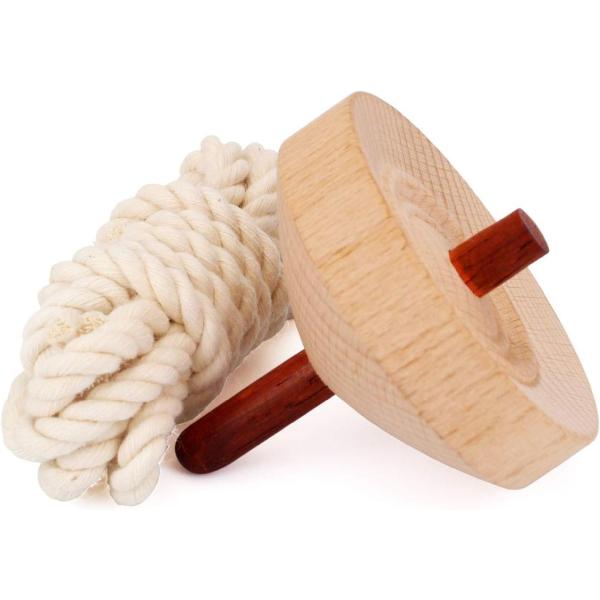 木の芯棒で屋内でも遊びやすく、初心者でも簡単に遊べる スピンギアオ