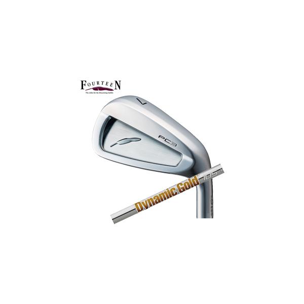 フォーティーン PC3 ('24) ニッケルクロムメッキ仕上げ 単品アイアン #5,#6 ダイナミックゴールド95,105,120 FOURTEEN2024年5月発売 日本正規品 特注カスタム