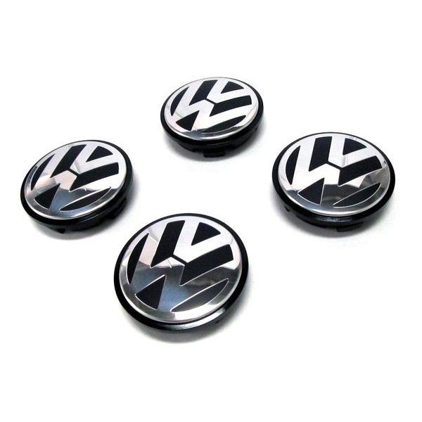 ●V4R●・VW純正センターキャップ4個セット・ホイール付タイヤ4本セット VW US純正 ホイール・センターキャップ 65mm・4個set 【GENUINE PARTS