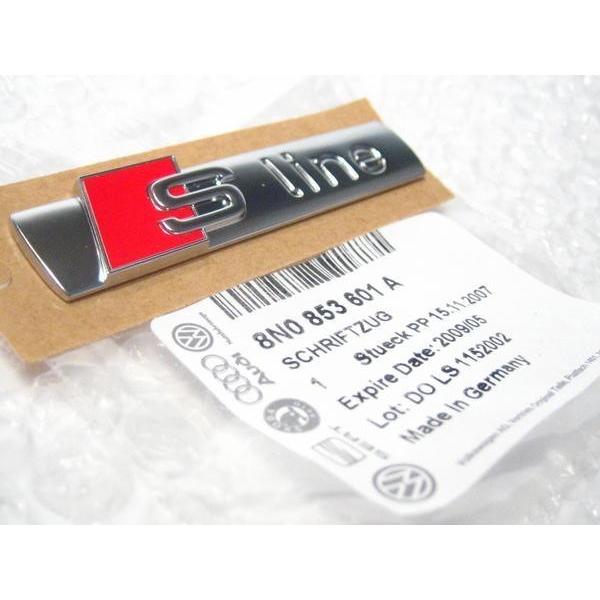 AUDI純正 S-lineロゴ Sライン・サイドエンブレム/シルバー