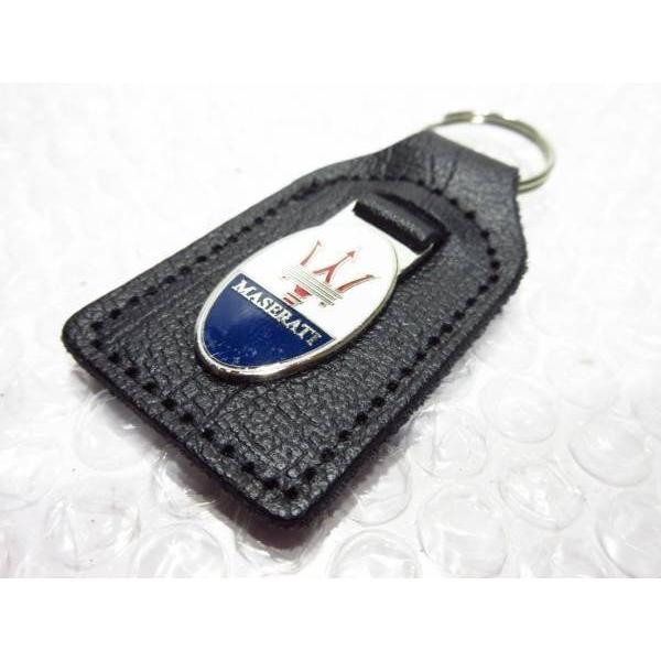 マセラティ 角型・本革キーホルダー MASERATI : スパイラルオート