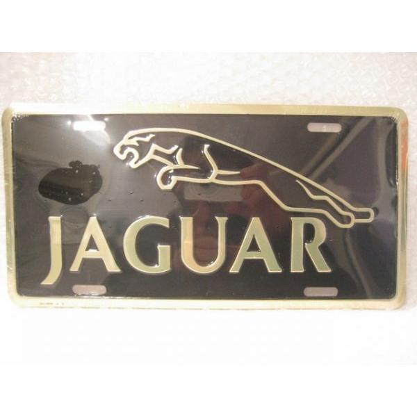 ジャガー エンブレム＆ロゴプレート JAGUAR 【ブラックxゴールド