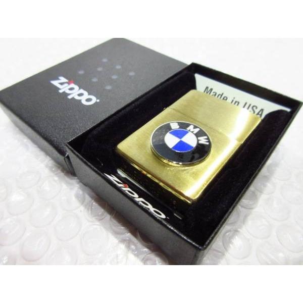 BMW Zippo/真鍮製ジッポライター・ゴールド ラージ・エンブレム