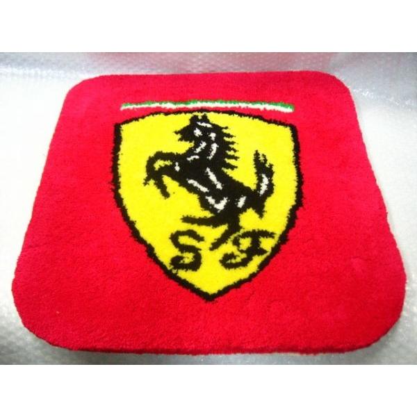 フェラーリ/FERRARI エンブレムマット/レッド : スパイラルオート