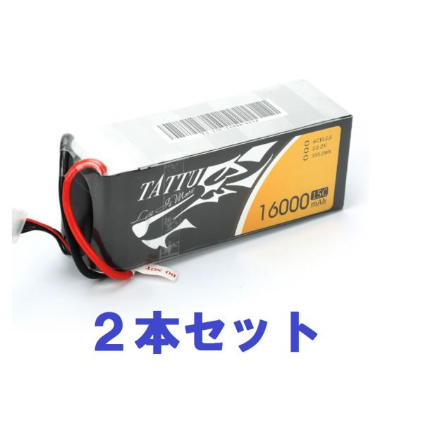2本セット】リチウムイオンポリマー電池TATTU 6s-16000mAh : Spiral