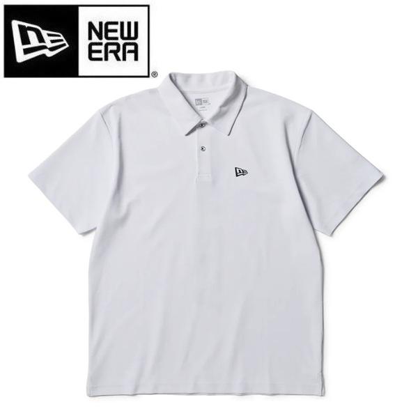 ニューエラ ゴルフ 半袖 ポロシャツ 鹿の子 Vertical Logo ホワイト NEW ERA (14859940) 2026年春夏モデル