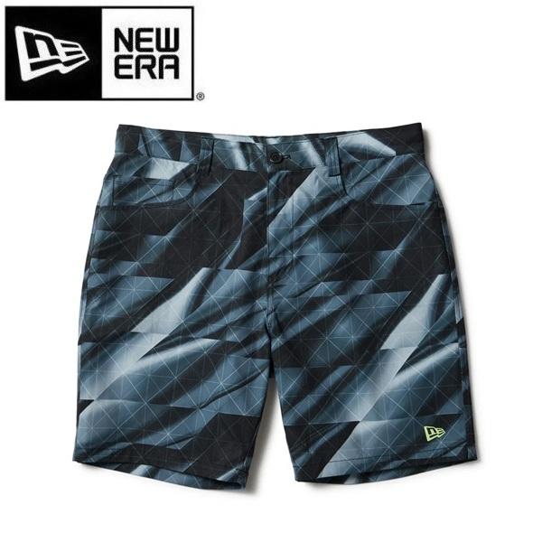 NEW ERA GOLF 総柄ショーツL ニューエラ ゴルフ 美品 NEW ERA（ニューエラ） ゴルフ ショートパンツ カットグラス ブラック