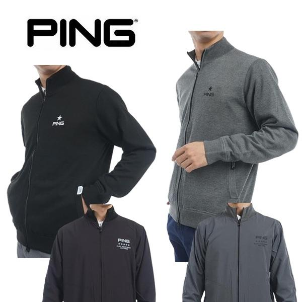 ゴルフ PIING/ピン ゴルフ 防風ニットジャケット【ブラック/L】新品！