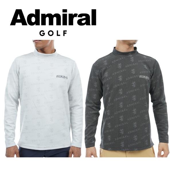 アドミラル ゴルフ メンズ ランパントモノグラムジャカード ロングスリーブ モックネックシャツ ADMIRAL ADMA378