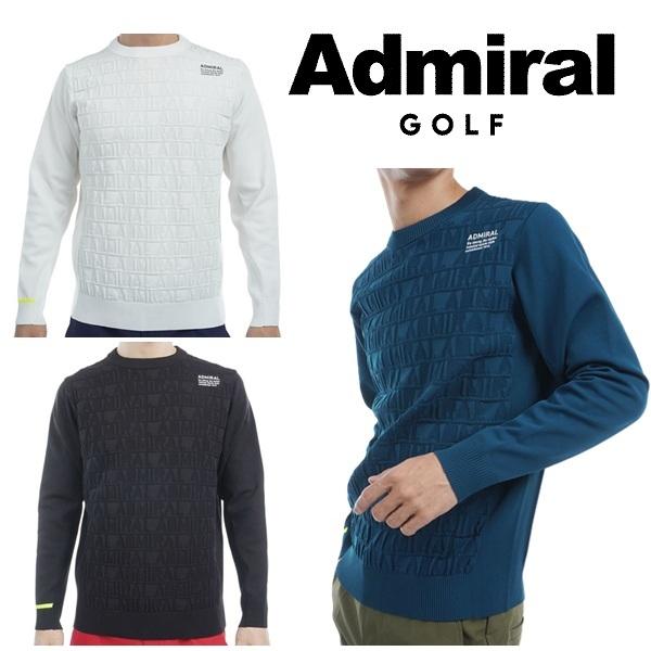 アドミラル ゴルフ メンズ ロゴジャガード タートルネックセーター ADMIRAL GOLF ADMA460 秋冬モデル