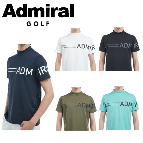 アドミラル ゴルフ メンズ カラタッチ ビッグロゴモックネックシャツ ADMIRAL GOLF ADMA518 2025年春夏モデル