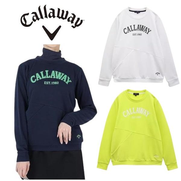 キャロウェイ ゴルフ レディース スウェット ロゴプリント 裏毛クルーネックスウェット Callaway Golf C23117201 【2023年春夏モデル】