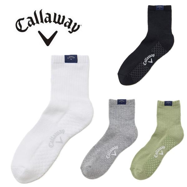 キャロウェイ ゴルフ ソックス ロゴ刺繍タグショートソックス メンズ Callaway Golf C25293104【ポスト投函配送】【2025年秋冬モデル】