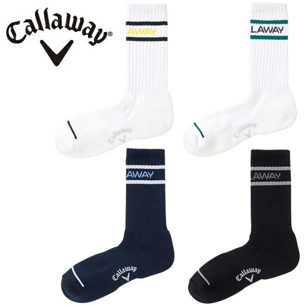 キャロウェイ ゴルフ メンズ ソックス L字型 ボーダー柄 クルーソックス (MENS) Callaway Golf C26193113【2026年春夏モデル】【ポスト投函配送】