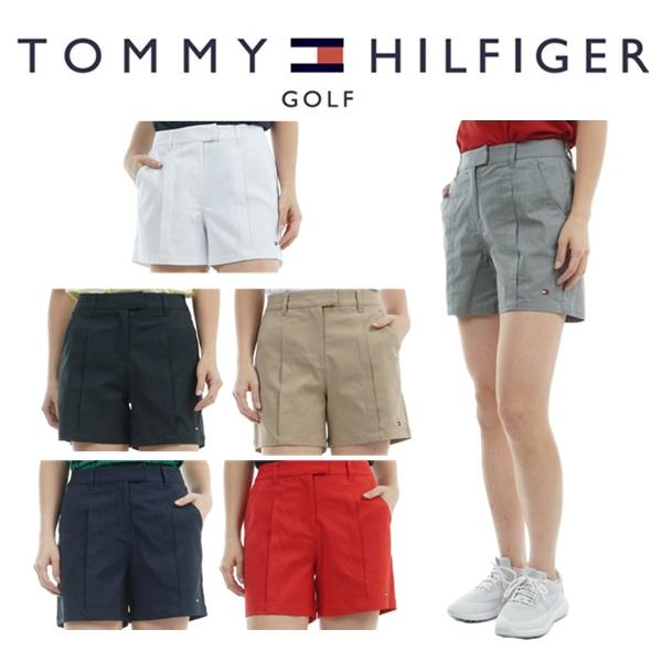 トミーヒルフィガー ゴルフレディース フロントタックツイル ショートパンツ TOMMY HILFIGER  THLA519 2025年春夏モデル