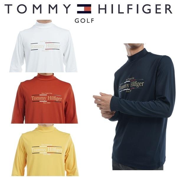 トミーヒルフィガー ゴルフ メンズ フロントロゴ 長袖モックネックシャツ TOMMY HILFIGER GOLF THMA465 秋冬モデル