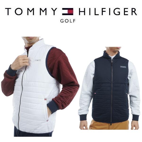 トミーヒルフィガー ゴルフ メンズ 圧着キルト中綿 ベスト TOMMY HILFIGER GOLF THMA467 秋冬モデル