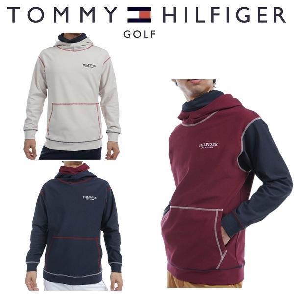 トミーヒルフィガー ゴルフ メンズ ネックウォーマー付 スウェットフーディー TOMMY HILFIGER GOLF THMA469 秋冬モデル