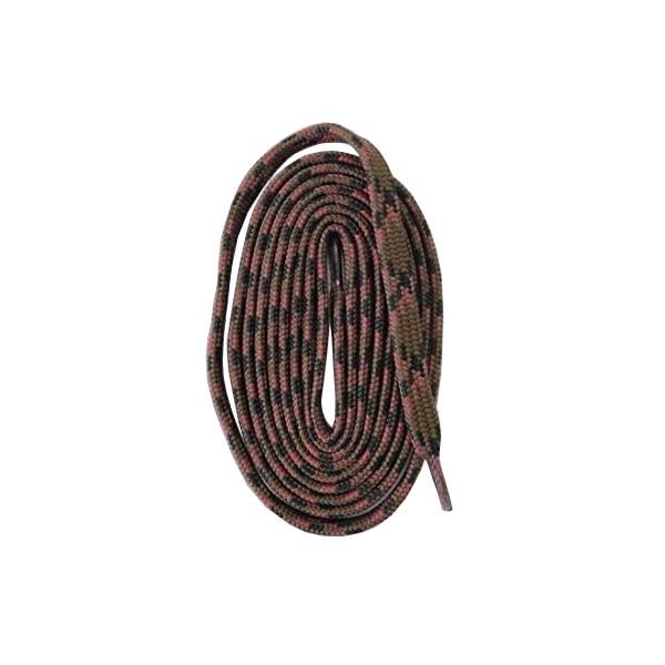 2本1組シューレース 靴紐 くつひも 長さ約0ｃｍ 幅約8mm カーキーｘピンク スニーカー トレッキング ハイキング 初回限定 交換 登山