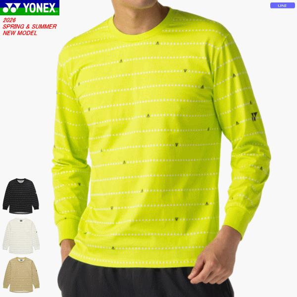 YONEX ヨネックス ウエア■サイズ：S,M,L,O,XO■カラー：(007)ブラック(011)ホワイト(504)カーキベージュ(680)フレッシュライム■素材：綿100％■機能：UVカット